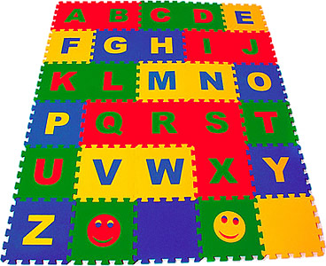 Детские развивающие коврики пазлы "Английский алфавит"
