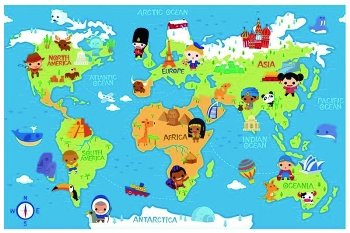 MAMBO"Mambo Карта мира". Коврики-пазлы