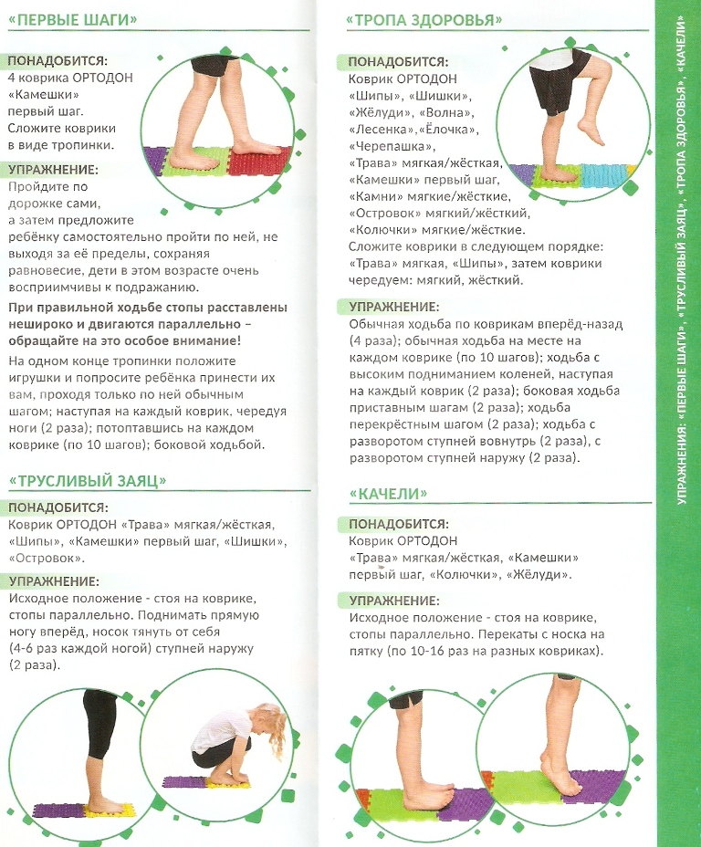 упражнения для ортопедических массажных ковриков ортодон, 1 страница