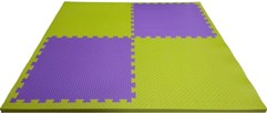 сочетание фиолетового и салатового спортивныоых матов, 50 50 2см