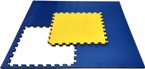 жёлтый-синий спортивный мат 50 50 2см, травмобезопасный мягкий пол