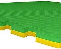 коврик пазл 50 см жёлтый зелёный